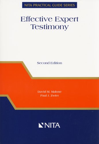 Beispielbild fr Effective Expert Testimony (NITA Practical Guide Series) zum Verkauf von The Book Spot