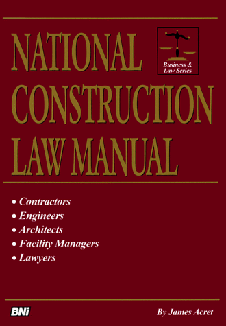 Stock image for National Construction Law Manual for sale by Better World Books