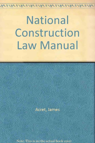 Stock image for National Construction Law Manual for sale by HPB-Red