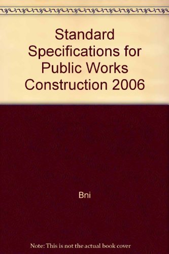 Stock image for The Greenbook: Standard Specifications for Public Works Construction for sale by HPB-Red