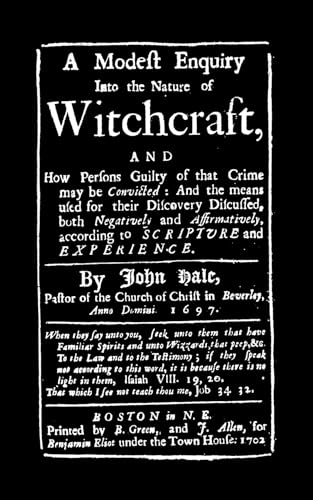 Stock image for Modest Enquiry into the Nature of Witchcraft (Applewood Books) for sale by GF Books, Inc.