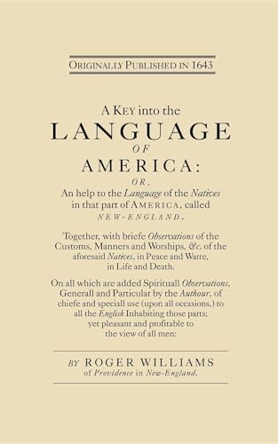 Imagen de archivo de Key into the Language of America (Applewood Books) a la venta por BooksRun