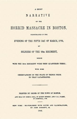 Stock image for Horrid Massacre in Boston for sale by Chiron Media