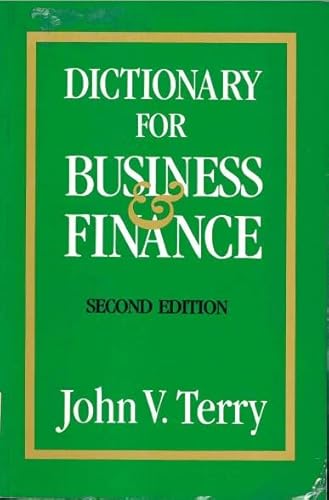 Imagen de archivo de Dictionary for Business and Finance a la venta por Redux Books