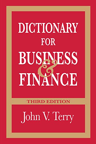 Imagen de archivo de Dictionary for Business & Finance Terry, John V. a la venta por Librairie Parrsia