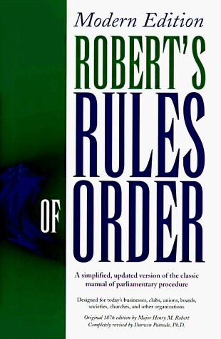 Beispielbild fr Robert's Rules of Order: Modern Edition zum Verkauf von Goodwill of Colorado