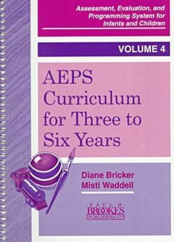 Imagen de archivo de Assessment, Evaluation, and Programming System (AEPS) Curriculum for 3 to 6 Years a la venta por Better World Books