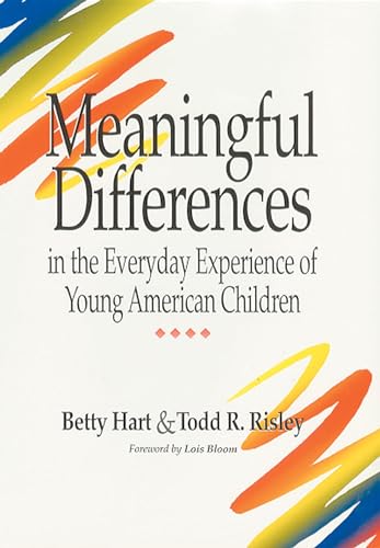 Beispielbild fr Meaningful Differences in the Everyday Experience of Young American Children zum Verkauf von Goodwill of Colorado