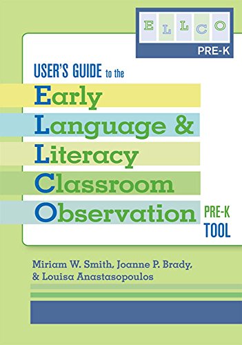 9781557669469: Early Language and Literacy Classroom Observation: Pre-K (ELLCO Pre-K) User's Guide