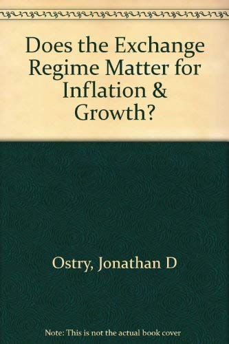 Beispielbild fr Does the Exchange Regime Matter for Inflation & Growth? zum Verkauf von HPB-Red