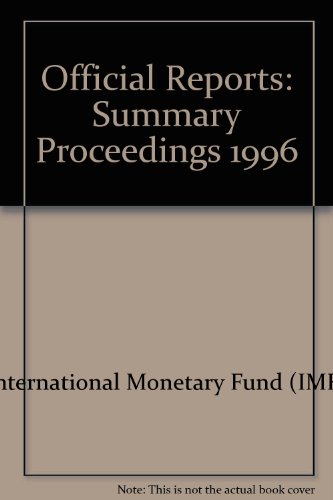 Beispielbild fr Summary Proceedings. Annual Meeting 1996 zum Verkauf von NEPO UG