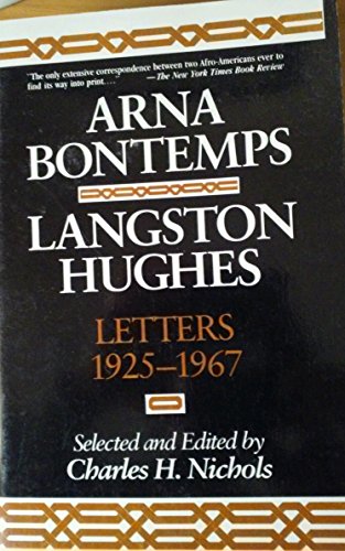 Beispielbild fr Arna Bontemps-Langston Hughes Letters, 1925-1967 zum Verkauf von Bingo Used Books