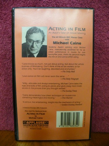 Stock image for Acting In Film. An Actor's Take on Movie Making. for sale by Ergodebooks