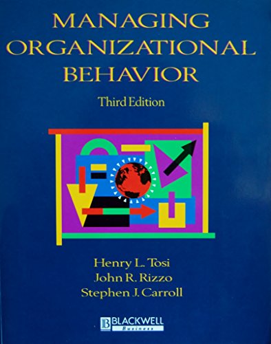 Beispielbild fr Managing Organizational Behaviour (Managing Organizational Behavior) zum Verkauf von AwesomeBooks