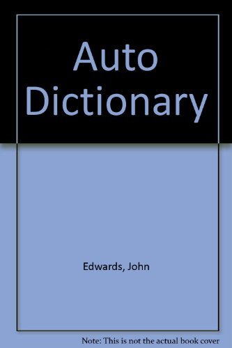 Imagen de archivo de Auto Dictionary a la venta por Better World Books