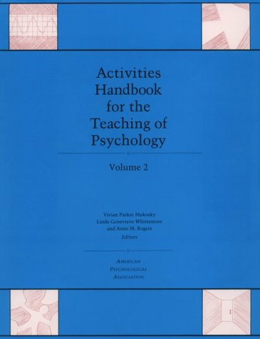 Beispielbild fr Activities Handbook for the Teaching of Psychology zum Verkauf von Wonder Book