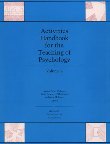 Imagen de archivo de Activities Handbook for the Teaching of Psychology a la venta por Wonder Book