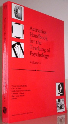 Imagen de archivo de Activities Handbook for the Teaching of Psychology a la venta por HPB-Red