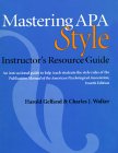 Beispielbild fr Mastering APA Style: Students Workbook and Training Guide zum Verkauf von Top Notch Books