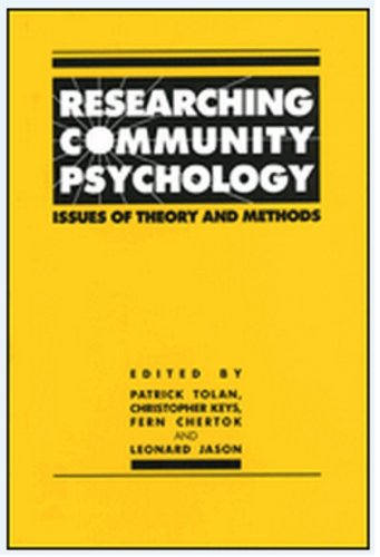 9781557980984: Researching Community Psychology: Issues of Theory and Methods