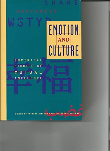 9781557982247: Emotion and Culture: Empirical Studies of Mutual Influences