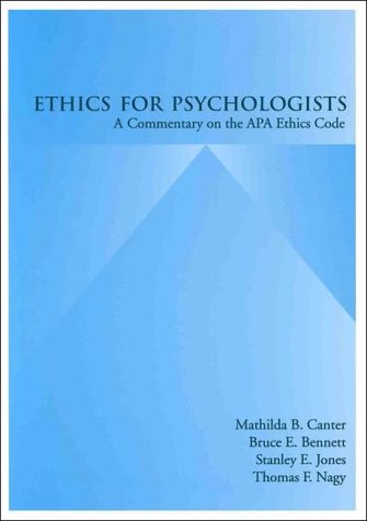 Beispielbild für Ethics for Psychologists : A Commentary on the APA Ethics Code zum Verkauf von Better World Books