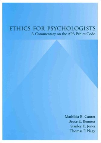 Stock image for Ethics for Psychologists : A Commentary on the APA Ethics Code for sale by Better World Books