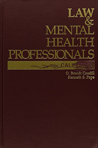 Beispielbild fr Law & Mental Health Professionals: California zum Verkauf von HPB-Red