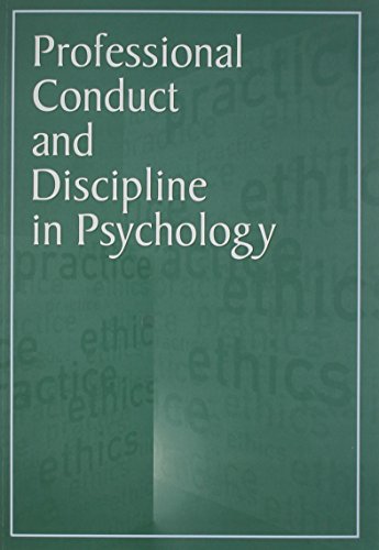 Beispielbild fr Professional Conduct and Discipline in Psychology zum Verkauf von HPB-Red