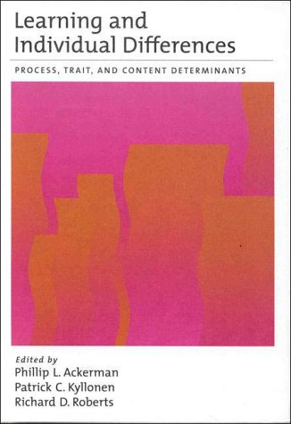 Stock image for Learning and Individual Differences : Process, Trait, and Content Determinants for sale by Better World Books: West