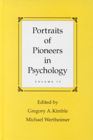 9781557987129: Portraits of Pioneers in Psychology (Portraits of Pioneers in Psychology, Vol 4)