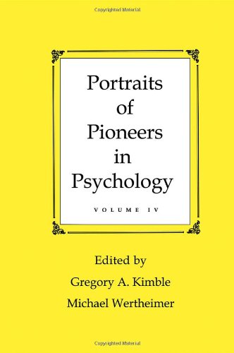 Stock image for Portraits of Pioneers in Psychology, Volume IV for sale by HPB-Red