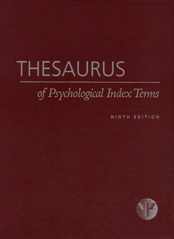 Thesaurus of Psychological Index Terms (9781557987754) by American Psychological Association