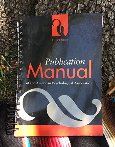 Stock image for Publication Manual of the American Psychological Association (Fifth Edition) for sale by SecondSale