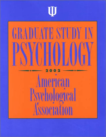 Stock image for Graduate Study in Psychology 2002 for sale by Ergodebooks