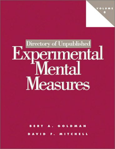 Imagen de archivo de Directory of Unpublished Experimental Mental Measures: Volume 8 a la venta por ThriftBooks-Dallas