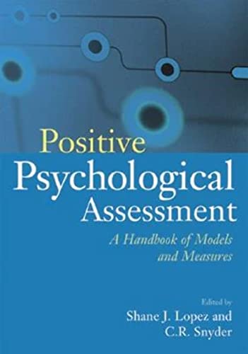 Imagen de archivo de Positive Psychological Assessment: A Handbook of Models and Measures a la venta por SecondSale