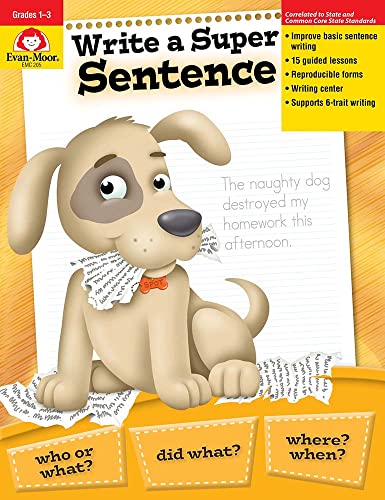 Beispielbild fr Write a Super Sentence, Grade 1 - 3 Teacher Resource (Writing Skills Essentials) zum Verkauf von WorldofBooks