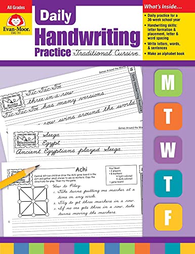 Beispielbild fr Daily Handwriting Practice: Traditional Cursive, Kindergarten - Grade 6 Teacher Edition zum Verkauf von Once Upon A Time Books