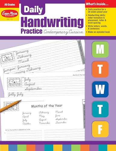 Beispielbild fr Daily Handwriting Practice: Contemporary Cursive, Kindergarten - Grade 6 Teacher Edition zum Verkauf von WorldofBooks
