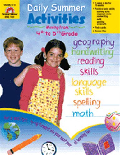 Daily Summer Activities, Moving from Fourth to Fifth Grade (9781557997692) by Evan-Moor Educational Publishers