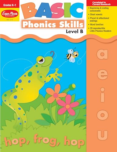 Stock image for Evan-Moor Basic Phonics Skills for Grades K-1, Level B, Teacher Reproducible Pages; Teaching Resource Workbook; Reader for sale by SecondSale