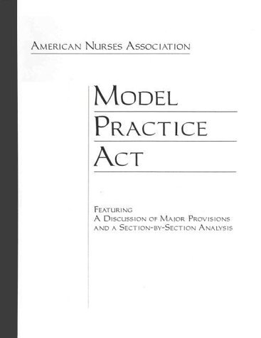 American Nurses Association Model Practice Act (9781558101289) by American Nurses Association