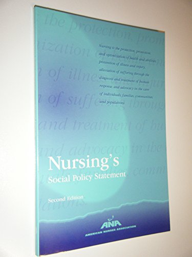 Stock image for Nursing's Social Policy Statement (American Nurses Association) for sale by SecondSale