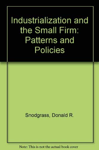 Stock image for Industrialization and the Smal Firm : Patterns and Policies for sale by Librera Monte Sarmiento