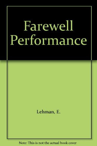 Imagen de archivo de Farewell Performance a la venta por ThriftBooks-Atlanta
