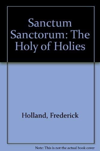 9781558184114: Sanctum Sanctorum: The Holy of Holies