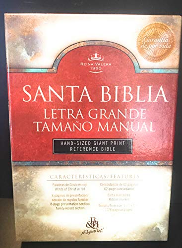 9781558190634: RVR 1960 Bblia Letra Grande Tamao Manual con Referencias, negro piel fabricada (Spanish Edition)