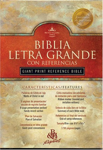 Stock image for RVR 1960 Biblia Letra Grande con Referencias, negro oscuro piel fabricada (Spanish Edition) for sale by GoldBooks