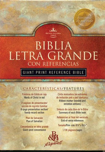 9781558192690: RVR 1960 Biblia Letra Grande con Referencias, borgoa imitacin piel (Spanish Edition)